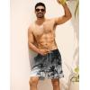 imageAPTRO Mens Swim Trunks Bathing Suit with Compression Liner Board Shorts Beach 5 inch Swimsuit 2 in 1 Swimwear Zipper PocketsLr04 Coconut Tree Black