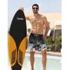 imageAPTRO Mens Swim Trunks Bathing Suit with Compression Liner Board Shorts Beach 5 inch Swimsuit 2 in 1 Swimwear Zipper PocketsLr04 Coconut Tree Black