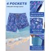 imageAPTRO Mens Swim Trunks Bathing Suit with Compression Liner Board Shorts Beach 5 inch Swimsuit 2 in 1 Swimwear Zipper PocketsLr06 Flamingo Blue