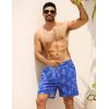 imageAPTRO Mens Swim Trunks Bathing Suit with Compression Liner Board Shorts Beach 5 inch Swimsuit 2 in 1 Swimwear Zipper PocketsLr06 Flamingo Blue