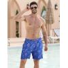 imageAPTRO Mens Swim Trunks Bathing Suit with Compression Liner Board Shorts Beach 5 inch Swimsuit 2 in 1 Swimwear Zipper PocketsLr06 Flamingo Blue