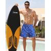 imageAPTRO Mens Swim Trunks Bathing Suit with Compression Liner Board Shorts Beach 5 inch Swimsuit 2 in 1 Swimwear Zipper PocketsLr06 Flamingo Blue