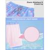 imageAPTRO Mens Swim Trunks Bathing Suit with Compression Liner Board Shorts Beach 5 inch Swimsuit 2 in 1 Swimwear Zipper PocketsLr07 Flamingo Light Blue