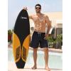 imageAPTRO Mens Swim Trunks Bathing Suit with Compression Liner Board Shorts Beach 5 inch Swimsuit 2 in 1 Swimwear Zipper PocketsLr09 Black
