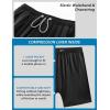 imageAPTRO Mens Swim Trunks Bathing Suit with Compression Liner Board Shorts Beach 5 inch Swimsuit 2 in 1 Swimwear Zipper PocketsLr09 Black