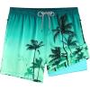 imageAPTRO Mens Swim Trunks Bathing Suit with Compression Liner Board Shorts Beach 5 inch Swimsuit 2 in 1 Swimwear Zipper PocketsLr02 Coconut Tree Green