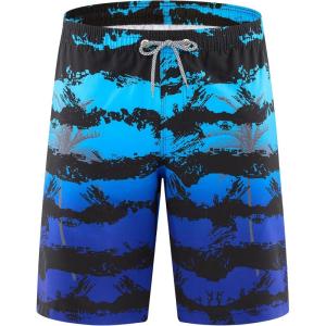 imageAPTRO Mens Swim Trunks 9quot Quick Dry Swimsuits Beach Bathing Suits Swim Shorts Mesh Liner1803 Blue
