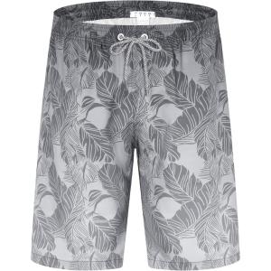 imageAPTRO Mens Swim Trunks 9quot Quick Dry Swimsuits Beach Bathing Suits Swim Shorts Mesh LinerA13 Palmgrey