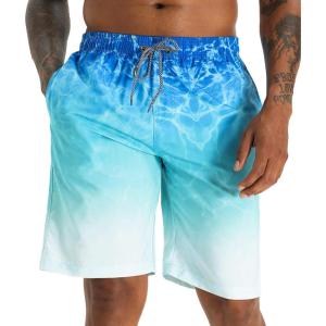 imageAPTRO Mens Swim Trunks 9quot Quick Dry Swimsuits Beach Bathing Suits Swim Shorts Mesh LinerB18 Water Ripple