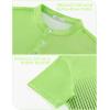 imageAPTRO Mens Henley Shirts Short Sleeve MoistureWicking Athletic Shirt with 4Way Stretch Quick Dry Button Up Casual Top016 Green
