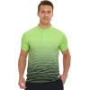 imageAPTRO Mens Henley Shirts Short Sleeve MoistureWicking Athletic Shirt with 4Way Stretch Quick Dry Button Up Casual Top016 Green