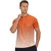 imageAPTRO Mens Henley Shirts Short Sleeve MoistureWicking Athletic Shirt with 4Way Stretch Quick Dry Button Up Casual Top020 Orange