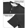 imageAPTRO Mens Henley Shirts Short Sleeve MoistureWicking Athletic Shirt with 4Way Stretch Quick Dry Button Up Casual Top021 Black