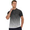 imageAPTRO Mens Henley Shirts Short Sleeve MoistureWicking Athletic Shirt with 4Way Stretch Quick Dry Button Up Casual Top021 Black