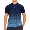 imageAPTRO Mens Henley Shirts Short Sleeve MoistureWicking Athletic Shirt with 4Way Stretch Quick Dry Button Up Casual Top018 Blue