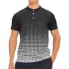 imageAPTRO Mens Henley Shirts Short Sleeve MoistureWicking Athletic Shirt with 4Way Stretch Quick Dry Button Up Casual Top021 Black