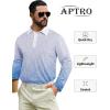 imageAPTRO Long Sleeve Polo Shirts for Men Performance Golf Shirt Dry Fit Moisture Wicking Fashion Print TShirt121 Blue