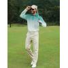 imageAPTRO Long Sleeve Polo Shirts for Men Performance Golf Shirt Dry Fit Moisture Wicking Fashion Print TShirt122 Gradient Green
