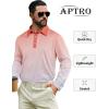 imageAPTRO Long Sleeve Polo Shirts for Men Performance Golf Shirt Dry Fit Moisture Wicking Fashion Print TShirtOrange