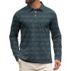 imageAPTRO Long Sleeve Polo Shirts for Men Performance Golf Shirt Dry Fit Moisture Wicking Fashion Print TShirtGrayish Green