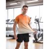 imageAPTRO Mens Athletic TShirts Quick Dry Running Workout Shirts Short Sleeve Activewear Crew Neck Gym Tee TopsOrange