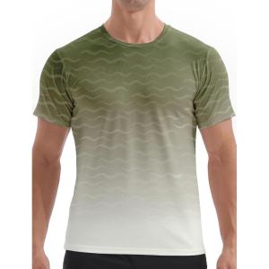 imageAPTRO Mens Athletic TShirts Quick Dry Running Workout Shirts Short Sleeve Activewear Crew Neck Gym Tee TopsArmy Green