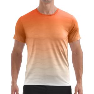 imageAPTRO Mens Athletic TShirts Quick Dry Running Workout Shirts Short Sleeve Activewear Crew Neck Gym Tee TopsOrange