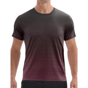imageAPTRO Mens Athletic TShirts Quick Dry Running Workout Shirts Short Sleeve Activewear Crew Neck Gym Tee TopsWine Red