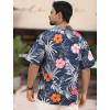 imageAPTRO Mens Hawaiian Shirt Short Sleeve Tropical Vacation Button Down Beach Floral Palm Shirts025 Floralorange