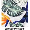 imageAPTRO Mens Hawaiian Shirt Short Sleeve Tropical Vacation Button Down Beach Floral Palm ShirtsBlue Floral