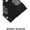 imageAPTRO Mens Hawaiian Shirt Short Sleeve Tropical Vacation Button Down Beach Floral Palm ShirtsHibiscus Black