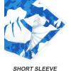 imageAPTRO Mens Hawaiian Shirt Short Sleeve Tropical Vacation Button Down Beach Floral Palm ShirtsHibiscus Blue