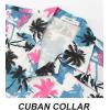 imageAPTRO Mens Hawaiian Shirt Short Sleeve Tropical Vacation Button Down Beach Floral Palm ShirtsHw028 Palm Blue