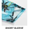 imageAPTRO Mens Hawaiian Shirt Short Sleeve Tropical Vacation Button Down Beach Floral Palm ShirtsPalm Cream Green