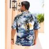 imageAPTRO Mens Hawaiian Shirt Short Sleeve Tropical Vacation Button Down Beach Floral Palm ShirtsPalm066