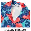 imageAPTRO Mens Hawaiian Shirt Short Sleeve Tropical Vacation Button Down Beach Floral Palm ShirtsRed Flower
