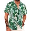 imageAPTRO Mens Hawaiian Shirt Short Sleeve Tropical Vacation Button Down Beach Floral Palm ShirtsHw032monsteraleaf