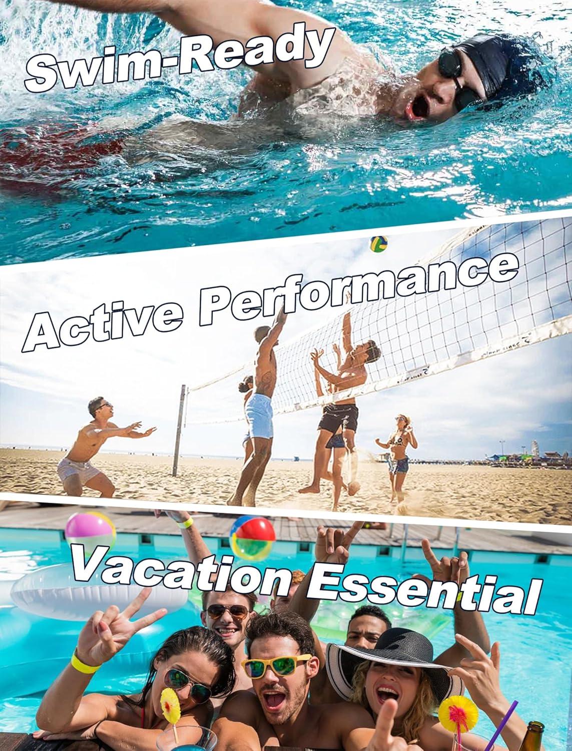 imageAPTRO Mens Swim Trunks with Compression Liner 5quot Quick Dry 2 in 1 Swimming Beach Board Shorts Bathing Suit Swimsuit SwimwearLr03 Coconut Tree Orange