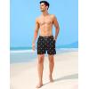imageAPTRO Mens Swim Trunks with Compression Liner 5 Inch Bathing Suit Beach SwimsuitsBlackpink Palm