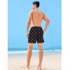imageAPTRO Mens Swim Trunks with Compression Liner 5 Inch Bathing Suit Beach SwimsuitsBlackpink Palm