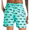 imageAPTRO Mens Swim Trunks with Compression Liner 5 Inch Bathing Suit Beach SwimsuitsH4shark