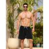 imageAPTRO Mens Swim Trunks with Compression Liner 5quot Quick Dry 2 in 1 Swimming Beach Board Shorts Bathing Suit Swimsuit SwimwearLr09 Black