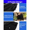 imageAPTRO Mens Swim Trunks with Compression Liner 5quot Quick Dry 2 in 1 Swimming Beach Board Shorts Bathing Suit Swimsuit SwimwearLr09 Black