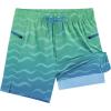 imageAPTRO 2 in 1 Mens Swim Trunks 5quot Quick Dry Swim Shorts Bathing Suit Swim Trunks with Zipper PocketsW02blue Green