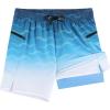 imageAPTRO 2 in 1 Mens Swim Trunks 5quot Quick Dry Swim Shorts Bathing Suit Swim Trunks with Zipper PocketsW06dark Blue