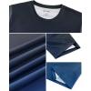 imageAPTRO Mens Athletic TShirts Quick Dry Running Workout Shirts Short Sleeve Activewear Crew Neck Gym Tee TopsB09 Black Blue
