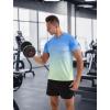 imageAPTRO Mens Athletic TShirts Quick Dry Running Workout Shirts Short Sleeve Activewear Crew Neck Gym Tee TopsLight Bluegreen