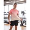 imageAPTRO Mens Athletic TShirts Quick Dry Running Workout Shirts Short Sleeve Activewear Crew Neck Gym Tee TopsOrangepink
