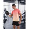 imageAPTRO Mens Athletic TShirts Quick Dry Running Workout Shirts Short Sleeve Activewear Crew Neck Gym Tee TopsOrangepink