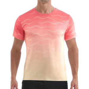 imageAPTRO Mens Athletic TShirts Quick Dry Running Workout Shirts Short Sleeve Activewear Crew Neck Gym Tee TopsOrangepink